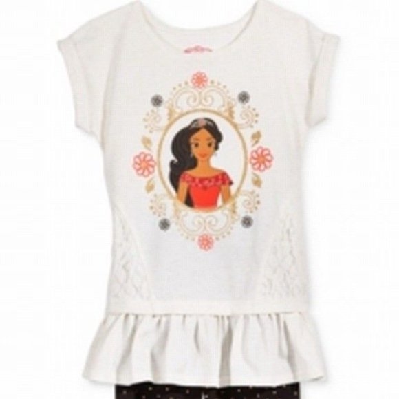 NEW Cute Baby Girl's Disney 3T Elena of Avalor Outfit SET Top + Crop leggings 3T - Picture 2 of 4
